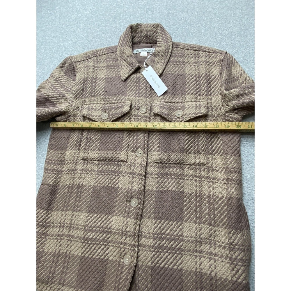 Outerknown Blanket Shirt Jacket Mens S Brown Plaid Quilted Lined Shacket - Picture 6 of 15